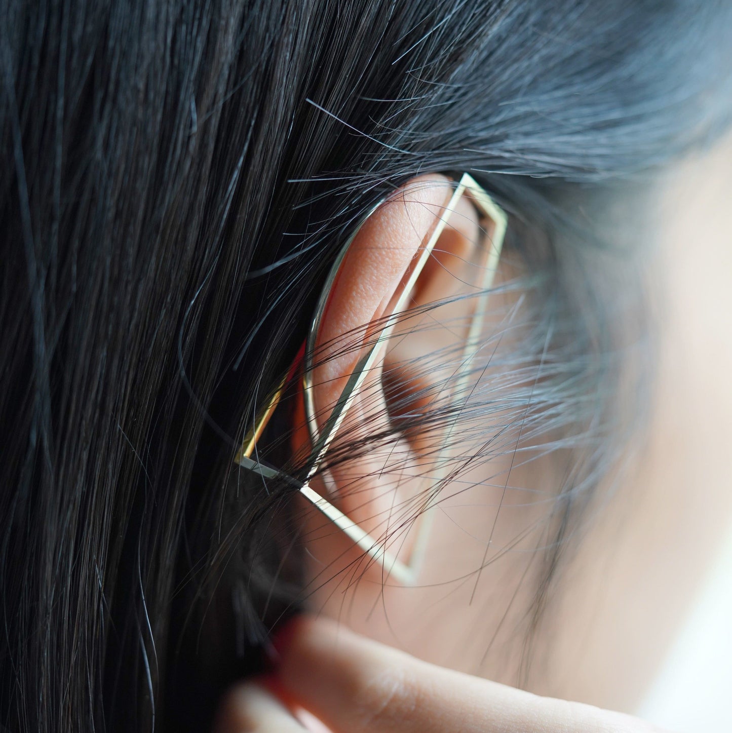 gold lack ear cuff